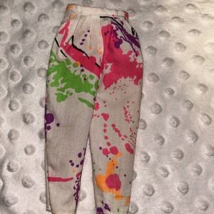 Vintage Mattel Barbie & The Rockers Jen Paint Splatter Pants